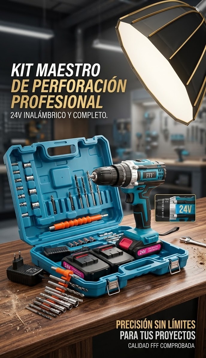 Taladro Percutor Kit Maestro 48v – Potencia Profesional